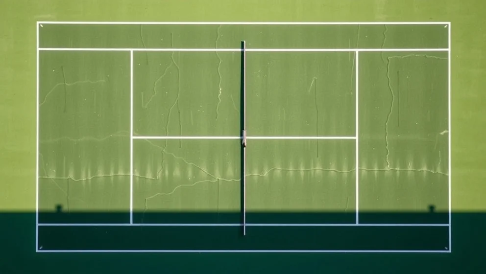 Hur stor är en tennisbana